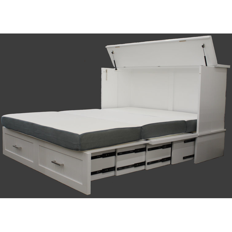 Forest Designs Queen Solid Wood Murphy Bed with Mattress Wayfair